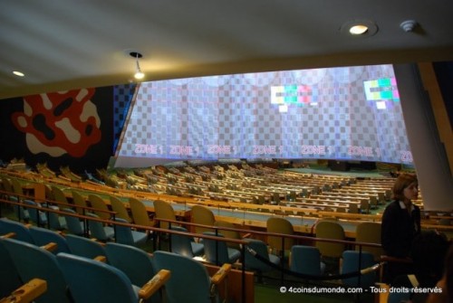 La salle de l'assemblée génerale de l'ONU