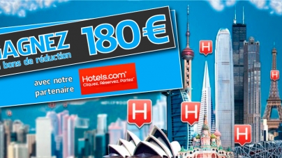 Concours sur notre blog : 180€ chez Hotels.com à gagner !