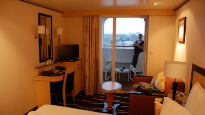 Notre cabine avec balcon à bord du Queen Mary 2