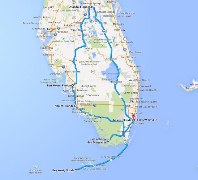meilleur itinéraire roadtrip Floride 10 jours